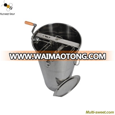 Hot sale apiculture equipment 2 frames stainless steel cheap manual honey extractor