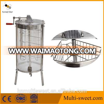 New design honey processing machine acrylic honey centrifuge transparent manual honey extractor