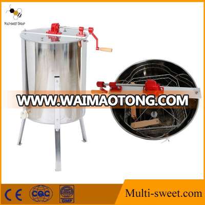 Plastic Honey Gate Stainless Steel 4 Frame Manual Honey Extractor Manufacturer